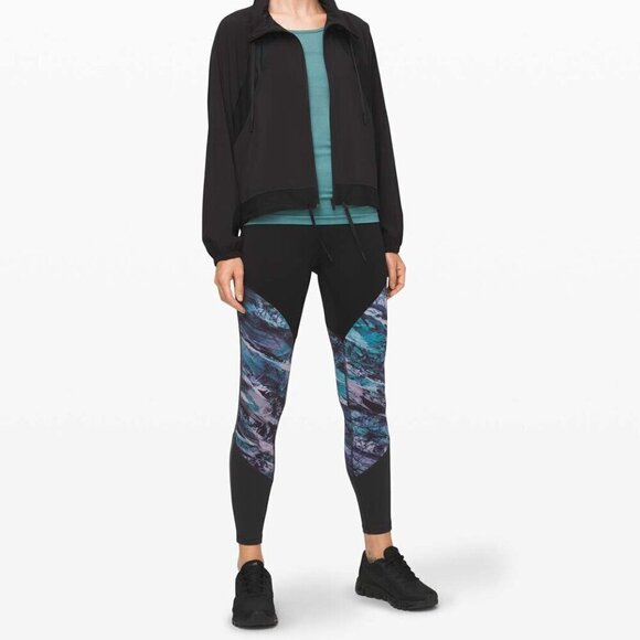 Lululemon Run to Reset Tight 25" Black / Frozen Island Multi - Picture 2 of 16